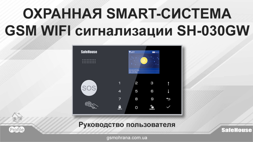 Инструкция для GSM WIFI сигнализации SH-030GW