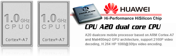 Потужний двоядерний процесор HUAWEI CPU A20 1.0GHz