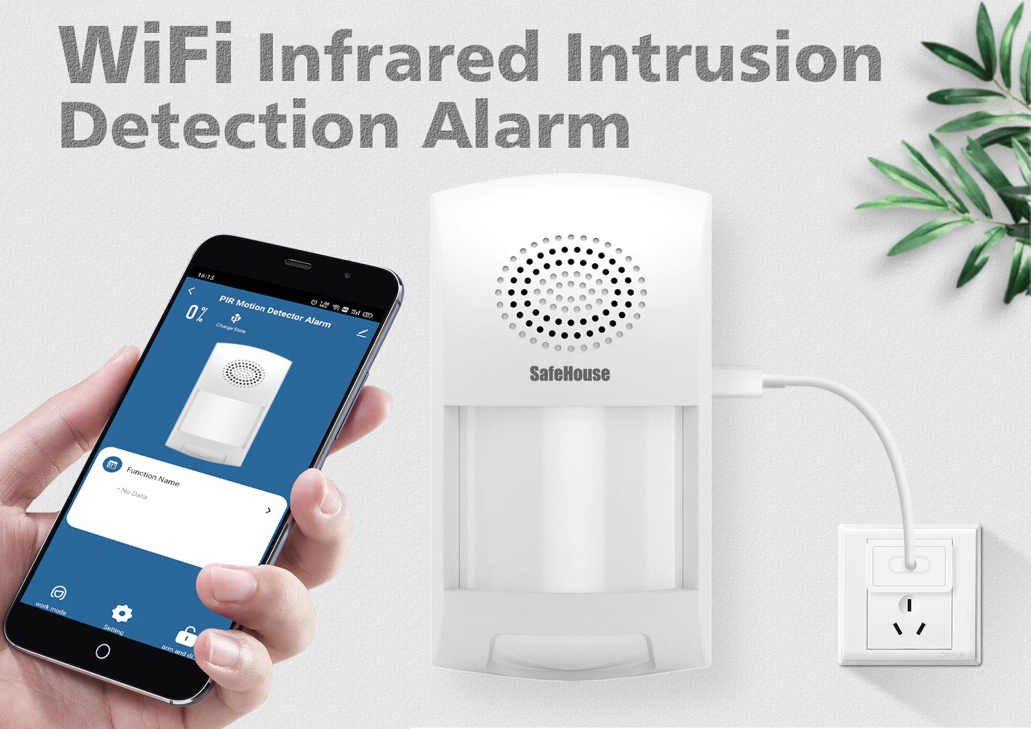 Smart детектор движения со встроенной сиреной Tuya PIR-117W