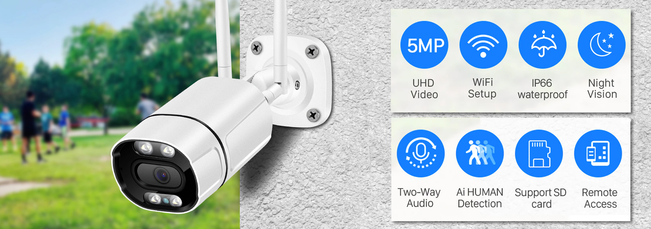 WIFI IP камера 5MP в металлическом корпусе