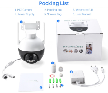 Уличная обзорная 2K WIFI IP камера BESDER A18 – Комплектация