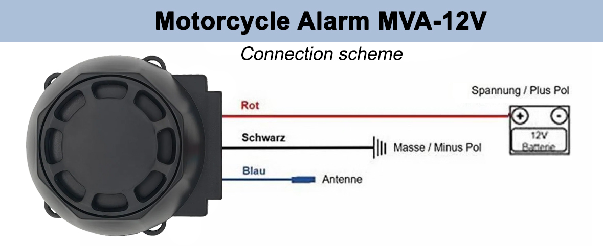 Сигналізація для мотоцикла та скутера MVA-12V