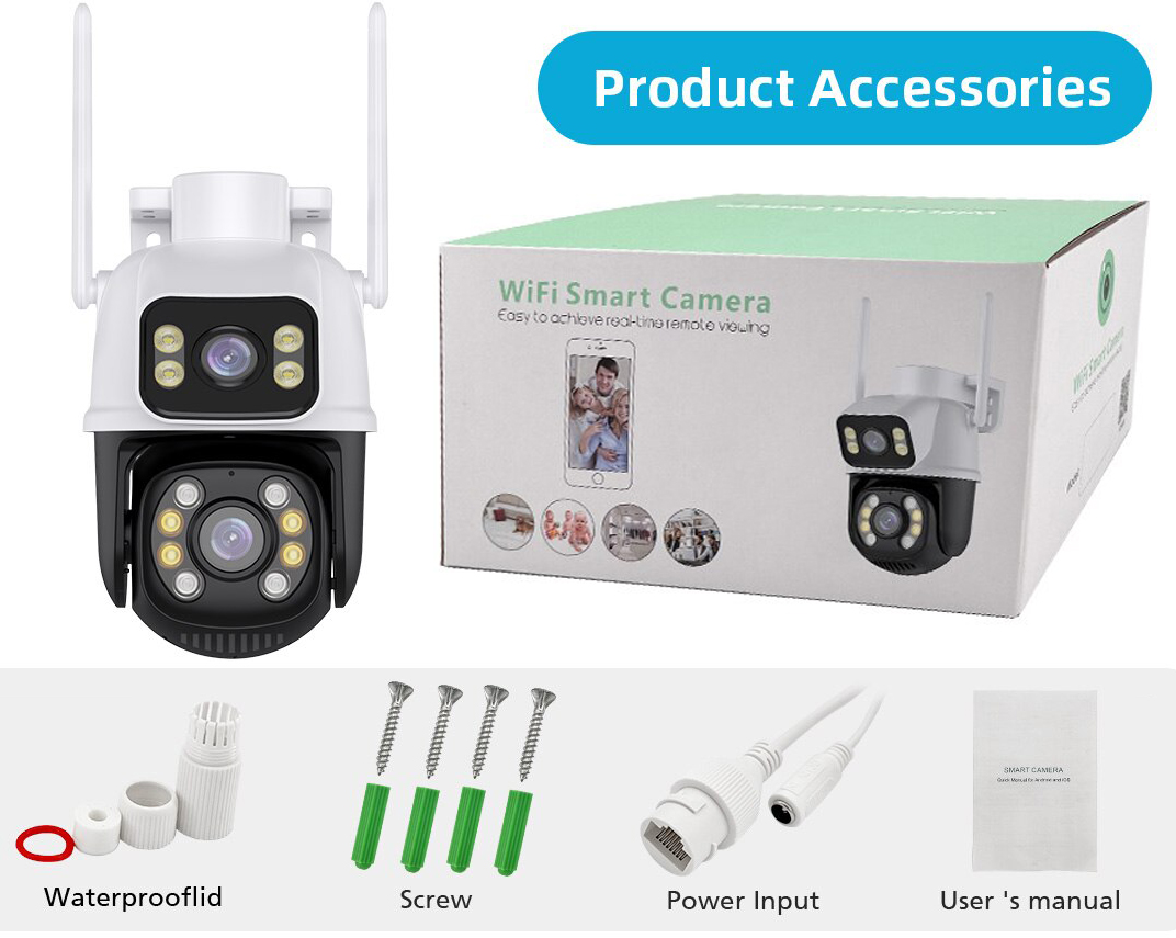 Подвійна вулична WIFI IP камера спостереження BESDER A8BQ_kit