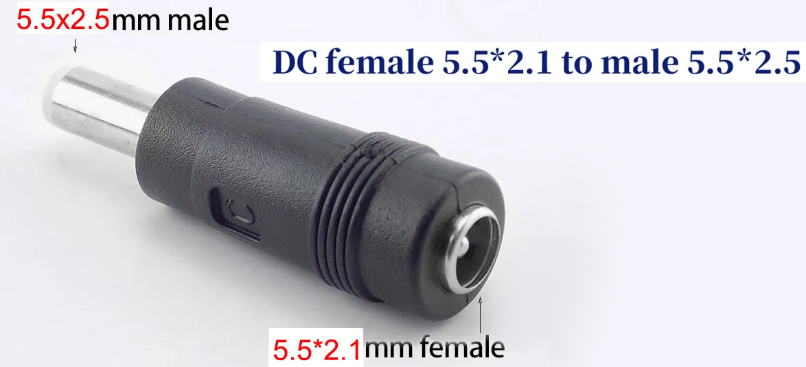 Адаптер перехідник з 5.5*2.1 на 5.5*2.5 DC Jack-912V