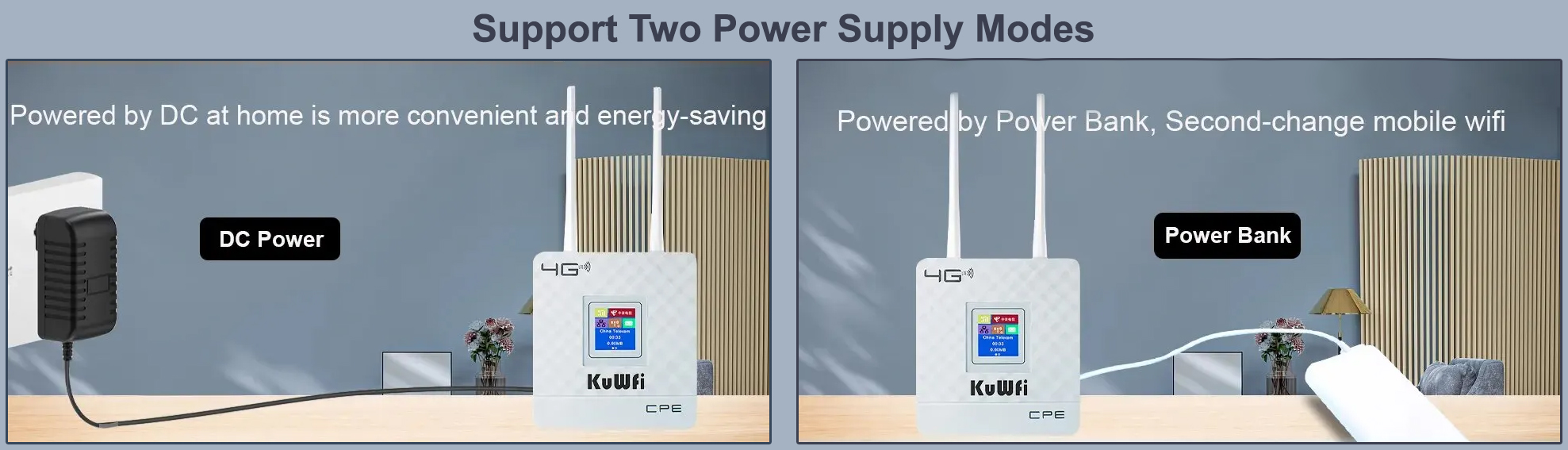 4G LTE WIFI роутер із кольоровим LCD дисплеєм KuWFi CPF903