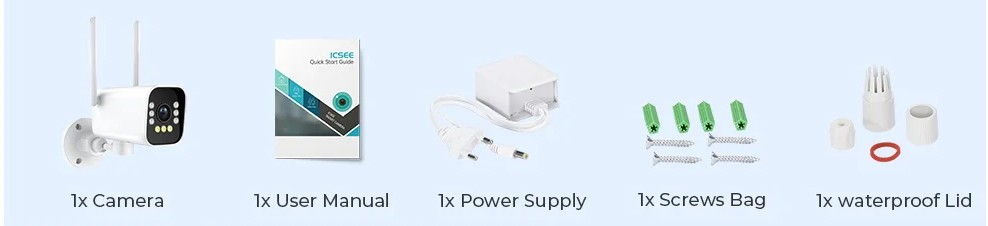 Поворотна WIFI IP камера з функцією стеження BESDER 6009PW – Комплектація Поворотна WIFI IP камера з функцією стеження BESDER 6009PW