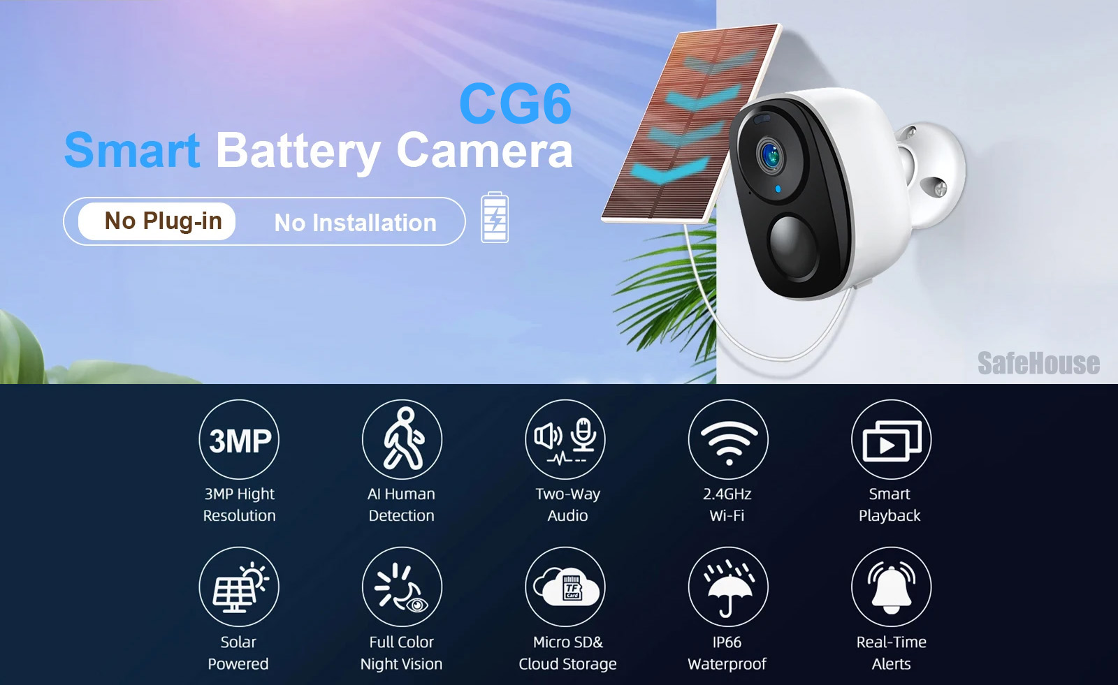 Акумуляторна WIFI камера O-Kam CG6 Pro