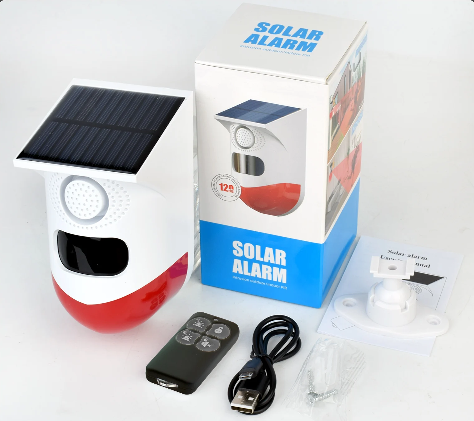 Уличная WIFI сигнализация с датчиком движения и светозвуковой сиреной Tuya CT80 | Вулична WIFI сигналізація з датчиком руху та світлозвуковою сиреною Tuya CT80