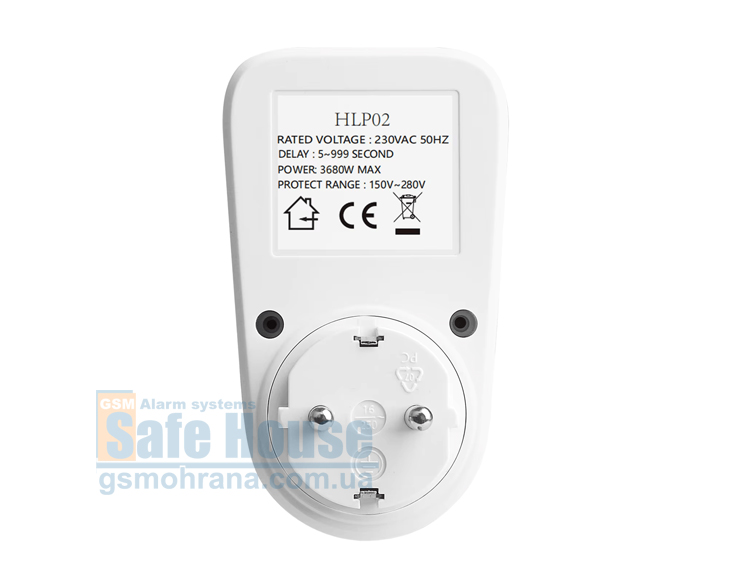 Реле напряжения для розетки с HD-дисплеем HLP02 | Реле напруги для розетки з HD-дисплеєм HLP02