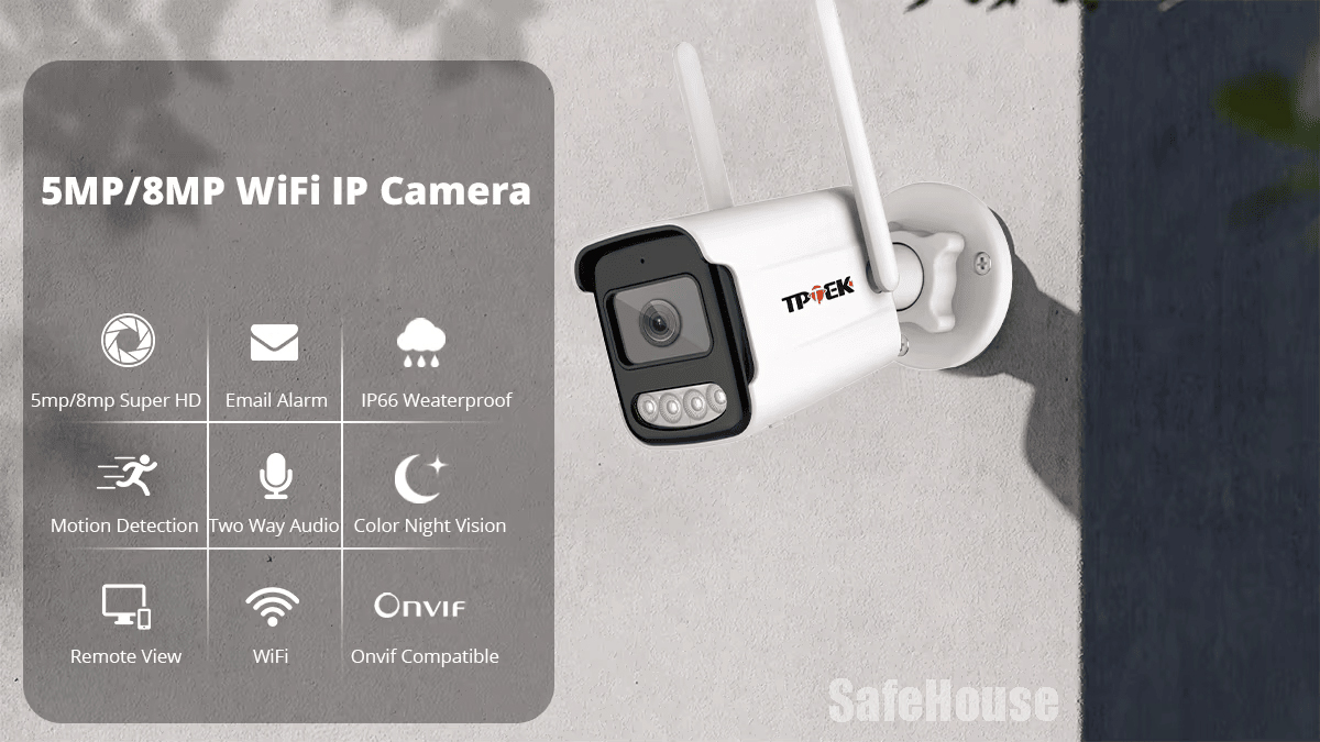 WIFI IP камера наблюдения с умным распознаванием TPTEK WO2015EXM-5MP