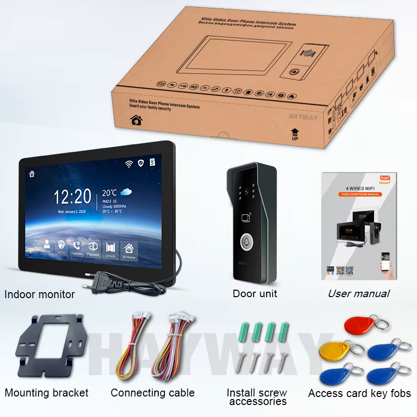 10-дюймовий WIFI відеодомофон Tuya Hayway R6-M535BA