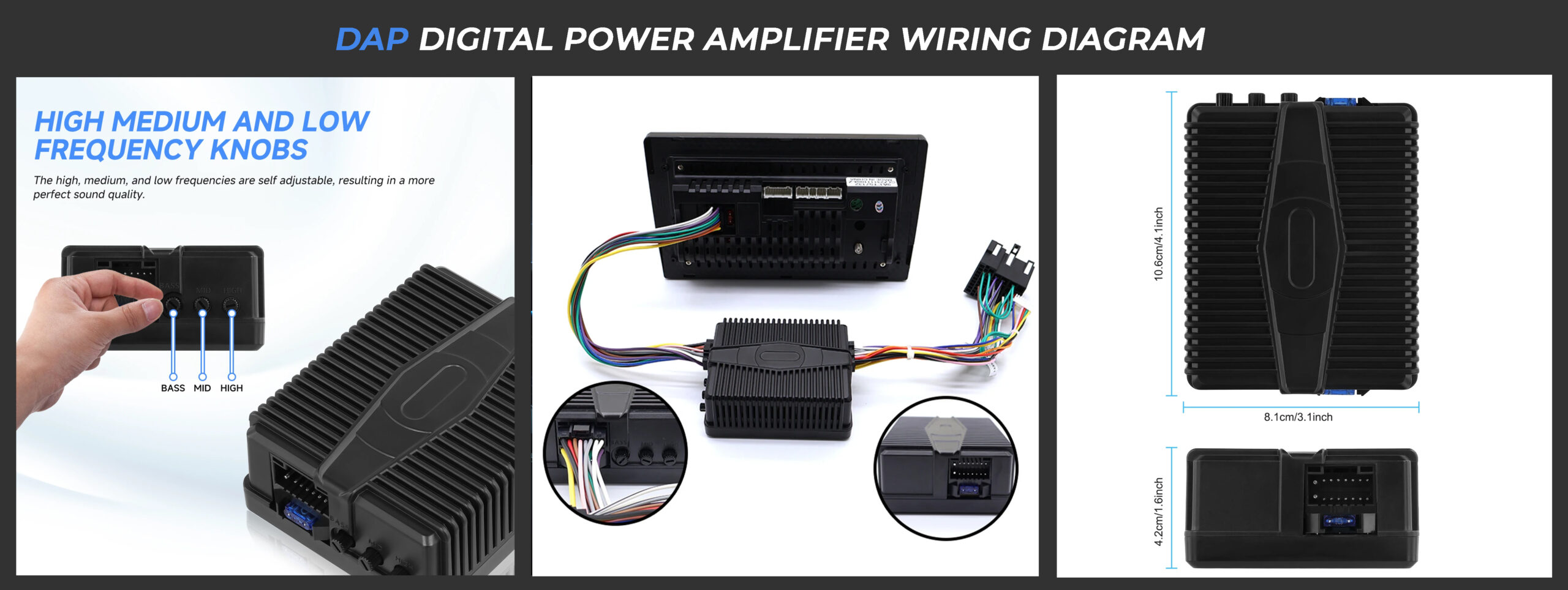 Автомобильный 4-канальный HIFI усилитель DAP A3839