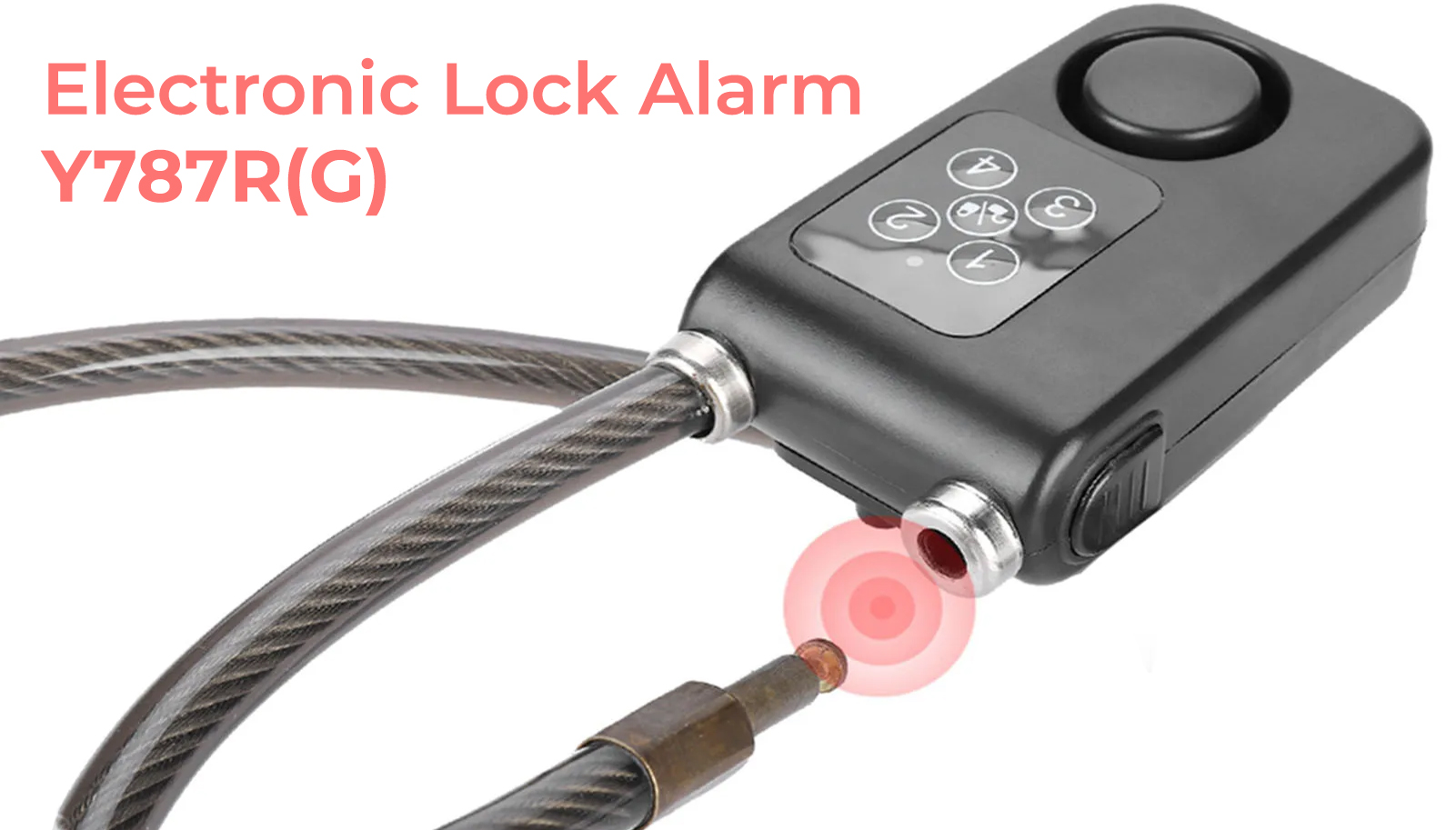 Велосипедный замок с сигнализацией Y787R(G)