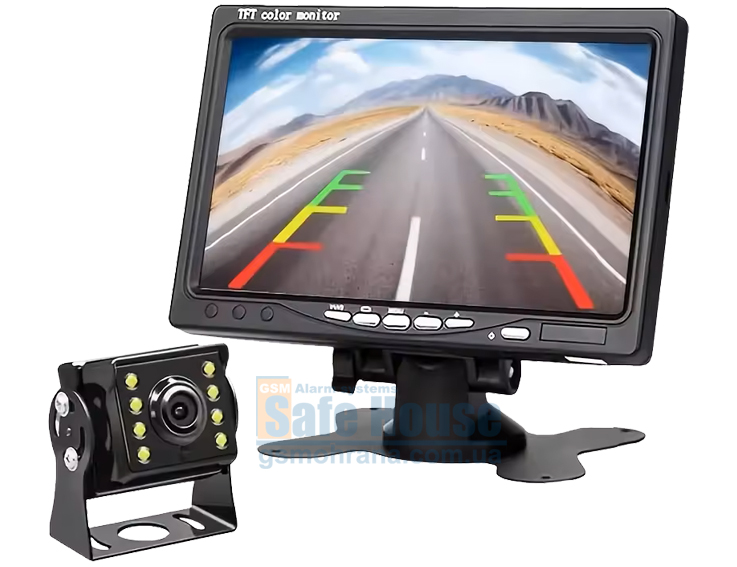 Парковочный 7" монитор с камерой заднего вида DriveSafe V7 PRO | Паркувальний 7" монітор з камерою заднього виду DriveSafe V7 PRO
