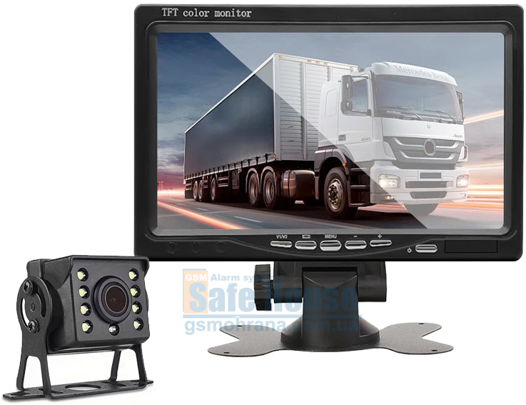 Парковочный 7" монитор с камерой заднего вида DriveSafe V7 PRO | Паркувальний 7" монітор з камерою заднього виду DriveSafe V7 PRO