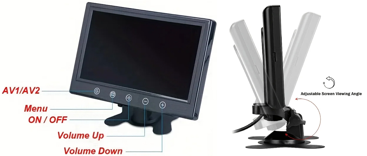 Парковочная система 7" LCD монитор + камера DriveSafe V9 PRO